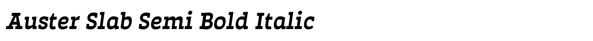 Auster Slab Semi Bold Italic image